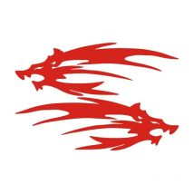 Autocollant réfléchissant pour moto Wolf Flame, autocollant de voiture personnalisé et étanche, décoration extérieure créative, autocollant