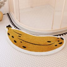 Badezimmer-Halbbogen-Bananenmatte außerhalb des Duschraums, wasserabsorbierende Matte, schnelltrocknende, rutschfeste Toilettenmatte - Lntyq
