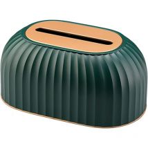 Lntyq - Boîte à mouchoirs en Plastique avec Couvercle, boîte à mouchoirs rayée, Distributeur de mouchoirs, Porte-mouchoirs décoratifs