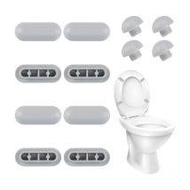 Caoutchoucs de siège de Toilette,lunette wc,tampon en caoutchouc pour couvercle de toilette et siège de toilette (100) - Lntyq