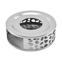 Chauffe-Théière en Acier Inoxydable Teapot Warmer Chauffe Plat avec Bougie Support Bougie Chauffe-Base Plat Théière Réchauffeur avec Porte-Bougie