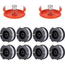 Coupe Bordures, A6481 A6485 1.65mm Et 9.144m Longueur Bobine De Fil Debroussailleuse(8 Fil Coupe Bordure,2 Couvercle,2 Ressort) - Lntyq