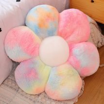 Coussin de sol en forme de fleur, décoration de chambre mignonne pour filles, coussin en peluche, coussin de confort décontracté, coussin de