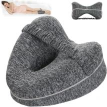 Coussin orthopédique pour les jambes : coussin de genou pour les personnes dormant sur le côté, housses amovibles, coussin de jambes en mousse à
