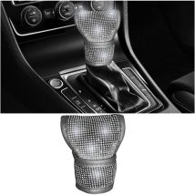 Couvercle de pommeau de levier de vitesse de voiture avec diamant, couvercle de protection de pommeau de levier de vitesse de voiture avec cristaux