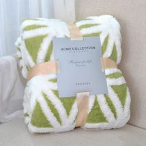 Couverture polaire king size polyvalente, moelleuse, douce, extra large, pour lit, canapé (vert fruit, 130 x 160) - Lntyq