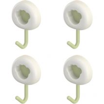 Lntyq Crochets muraux auto-adhésifs - petits crochets 4 pièces crochets collants crochets d'armoire multifonction crochets de salle de bain pour