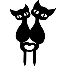 Décoration de jardin, décoration de chat, silhouette de jardin, ornements de pelouse extérieurs, s'applique aux cadeaux de décoration de jardin de