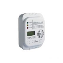 Lntyq - Détecteur de monoxyde de Carbone, alimenté par Batterie, Detecteur de gaz avec Affichage et indicateur de température
