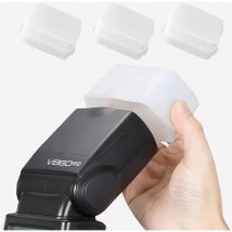 Lntyq - Diffuseur de Flash pour s'adapter pour Monter Directement à Sabot Flash Godox V860 Tt685 Tt600 (3-Pack Blanc Bounce diffuseurs)