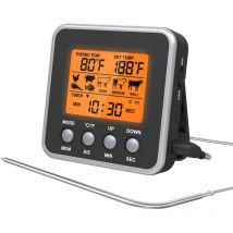 Lntyq - Digital Outdoor Meat Thermometer bbq Oven Thermometer with Big lcd Screen for Kitchen