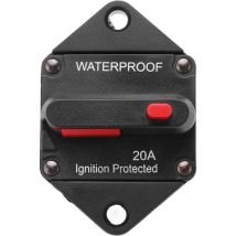 Disjoncteur dc 32V avec Réinitialisation Manuelle, Disjoncteur Thermique Étanche 20A Inverseur de Fusible pour Voiture Marine Bateau Camion Bus rv