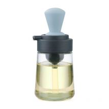 Distributeur d'huile avec brosse en silicone, verre 3 en 1 350 ml, brosse distributeur d'huile, avec brosse pour cuisson, salade, pâtisserie,