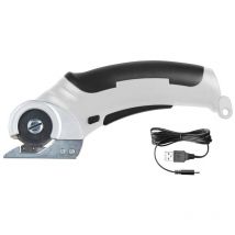 Lntyq - Elektrische Schere, kabellose elektrische Schere zum Schneiden von Stoff, Pappe, Kunststoff, elektrischer Rollschneider, grau