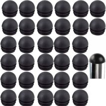 Embout Bouchons pour Tube de Chaise de Rond Noirs, Embout Entrant Rond pour Pied de Chaise, Embout Pied de Chaise 32 Pièces (22mm) - Lntyq