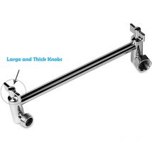 Extension de Bras de Douche avec Accessoires, Réglable Fixation Murale Bras de Douche en Laiton pour Salle de Bain Inférieure avec Accessoire Salle