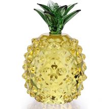 Figurine d'ananas en cristal Ornement décoratif d'ananas en cristal Sculpture de collection en fruits en cristal, pour la décoration de bureau à