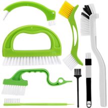 Lntyq - Fliesenfugenbürste, 8 in 1 Fliesenreinigungsbürste Fugenbürsten Reinigungsbürste für Badezimmer Küche Haushalt