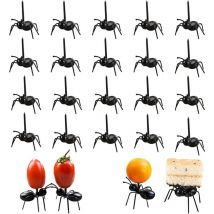 Fourmi Fourchette à Fruits, Fourchettes Fruits Fork, Cure-Dents Fourmis en Plastique, Ensemble Fourchette à Fruits Fourmi, Bâtons Décor pour Enfants