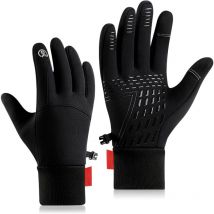 Gants de Cyclisme, Gants Hiver Chaud Sports à Écran Tactile,Gants de Course à Pied, Imperméable et Antidérapant Idéal pour Vélo Moto Ski Snowboard