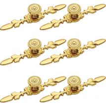 Lntyq - Gold Möbelgriff 6 Stück Möbelknopf Türknopf Möbelgriff Küchentürknopf Vintage Möbelgriff Schrank Schubladengriff Schranktürknöpfe mit