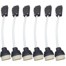 Lntyq GU10 Support de Lampe, Douille D'ampoule Connecteur,Adaptateur pour LED et Halogène,Base en céramique Et Bornier
