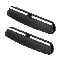 Lntyq - Guide d'affûtage de couteaux Guide d'angle d'aide au ponçage Outils d'affûtage pour l'affûtage sur pierre à aiguiser 2 pièces Noir