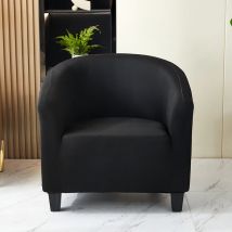 Lntyq - Housse de Fauteuil Plaine Extensible Hôtel 1 Pièce, Couverture de Fauteuil Couleur Unie, Housse de Canapé avec Accoudoirs Protecteur de Tub