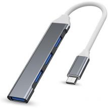 Hub usb c 4 Ports, Hub usb c vers usb, Répartiteur usb c, Répartiteur usb c vers Hub usb 3.0, Compatible avec Mac Pro, iPad Pro, Chromebook,