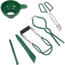 Kit de fournitures de mise en conserve Jar Lid Lifter Entonnoir Jar Couvercle Remover Jar Wrench Bubble Popper Remover Jam Making Set for Home