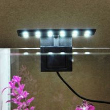 Lampe led pour aquarium, lampe à pince pour aquarium, lampe led mince pour aquarium, épaisseur de verre d'installation maximale : 5 mm - Lntyq