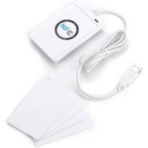 Lecteur nfc rfid, ACR122U Lecteur de Cartes Lecteur de Cartes à Puce nfc rfid Intelligent Lecteur rfid iso 14443A/B avec Logiciel Gratuit en Blanc
