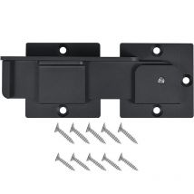 Loquet de portail rabattable de 19,1 cm avec trou de cadenas, loquet de porte réglable en alliage d'aluminium robuste de 4 mm pour porte coulissante