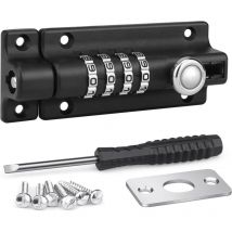 Loquet de Verrouillage à Combinaison,Verrou de Porte à Code,Imperméable Verrou à Combinaison à 4 Chiffres avec vis pour abris de jardin, renforcement