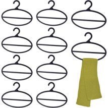 Lot de 10 Cintre pour Foulard Noir, Organisateur de Support D'Écharpe Cintre D'Écharpe en Plastique Peu Encombrant, pour Boutique Maison Foulards