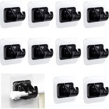 Lot de 10 Supports de Tringle à Rideau Autocollants Sans Perçage Accroche Rideau Sans Percage Fixation Rideau Sans Percage pour Rideaux de Cuisine,