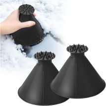 Lot de 2 grattoirs à glace ronds, grattoir à glace universel pour voiture, pelle à neige de nettoyage multifonctionnelle, accessoires automobiles,