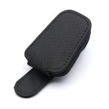 Lot de 2 porte-lunettes de voiture en cuir pu, support de lunettes magnétique pour accessoires de pare-soleil de voiture, clip de lunettes de
