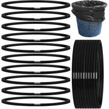 Lot de 20 bandes élastiques en caoutchouc pour poubelles de 30 à 100 litres, sangles de support de boîte à déchets, sangles d'armoire pour sac