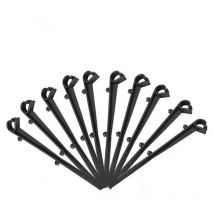Lntyq Lot de 20 crochets de fixation pour grille de protection de gouttière en PP, longueur 16 cm, noir