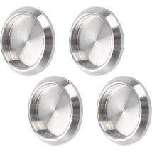 Lot de 4 poignées de porte de placard auto-adhésives en acier inoxydable - Poignées de porte de placard de cuisine encastrées - Poignée de porte