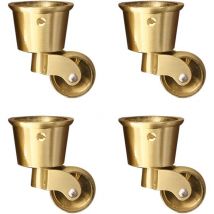 Lntyq Lot de 4 roulettes pivotantes pour meubles vintage Roulettes robustes pour meubles anciens Roulettes silencieuses pour meubles de piano Meubles
