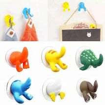 Lot de 6 crochets à ventouse pour le bain, crochet à ventouse pour le bain, crochet à ventouse pour serviette pour enfants - Lntyq