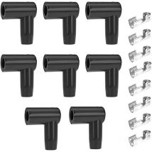 Lot de 8 manchons en caoutchouc pour bougie d'allumage, distributeur de bornes de fil de bougie d'allumage, kit de manchons de bobine de bougie