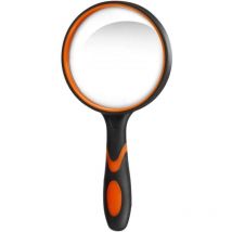 Loupe de Lecture 10X avec poignée en Caoutchouc Souple antidérapante, 75 mm Miroir incassable, pour Livres scientifiques, journaux, Lecture,
