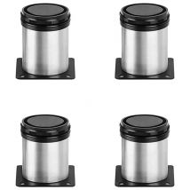 Möbelbeine aus Edelstahl, verstellbare Metallbeine für Schreibtisch, Tisch, Heim-DIY-Projekte, TV-Ständer, Büro, Sofa, Stuhl, Schrank, 4er-Set (5 cm)