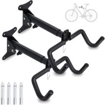Mural pour Vélo, Support Mural Pliable pour Vélo de Route, Vélo de Montagne, Vélo Hybride, Crochet de Vélo Mural pour Garage et Maison par Poweka (2