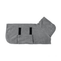 Peignoir Chien en Microfibre, Peignoir pour Chien, Serviette pour Chien Extra Absorbant et Séchage Rapide avec Velcro, Réglable Peignoir pour Chien