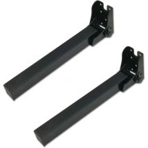 Pied de table pliant, pied pliable, pied pliable - Hauteur : 30 cm - Design : noir - Matériau : fer - pour table lit canapé camping-car - Lot de 2