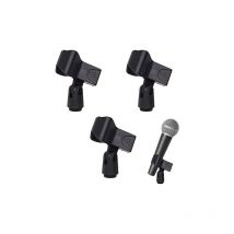 Lntyq Pince de microphone, support de microphone universel, support de clip de microphone, 3 pièces de pince à ressort de microphone de qualité,